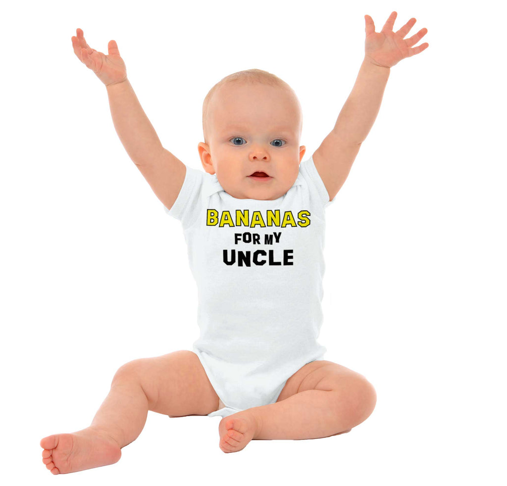 Bananas For Uncle Romper Bodysuit-Direct To Garment Print-Brisco Baby
