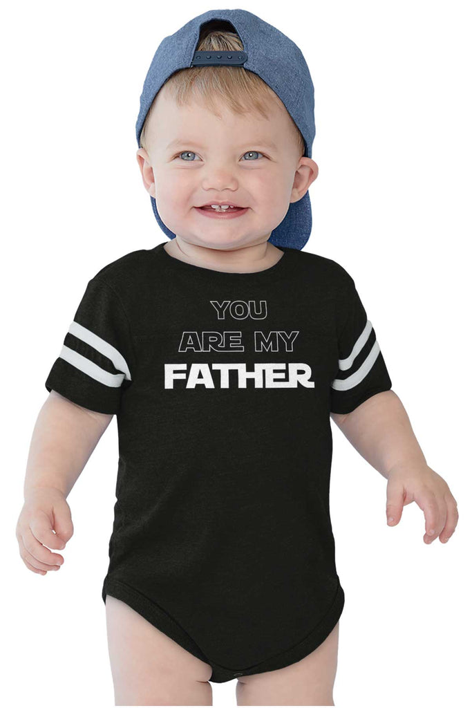 You Are My Father Football Romper Bodysuit-Direct To Garment Print-Brisco Baby