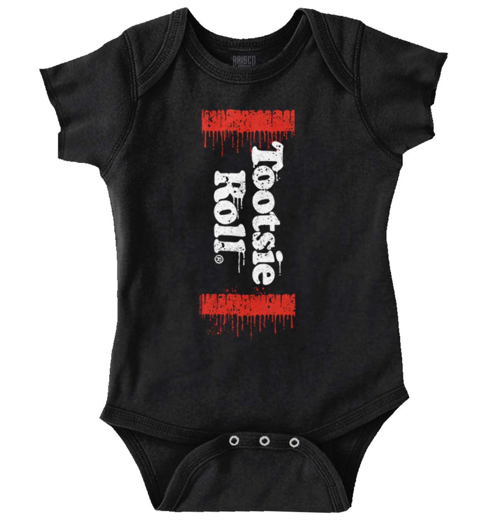 Tootsie Roll Splatter Romper Bodysuit-Direct To Garment Print-Brisco Baby