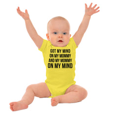Mind On Mommy Romper Bodysuit-Direct To Garment Print-Brisco Baby