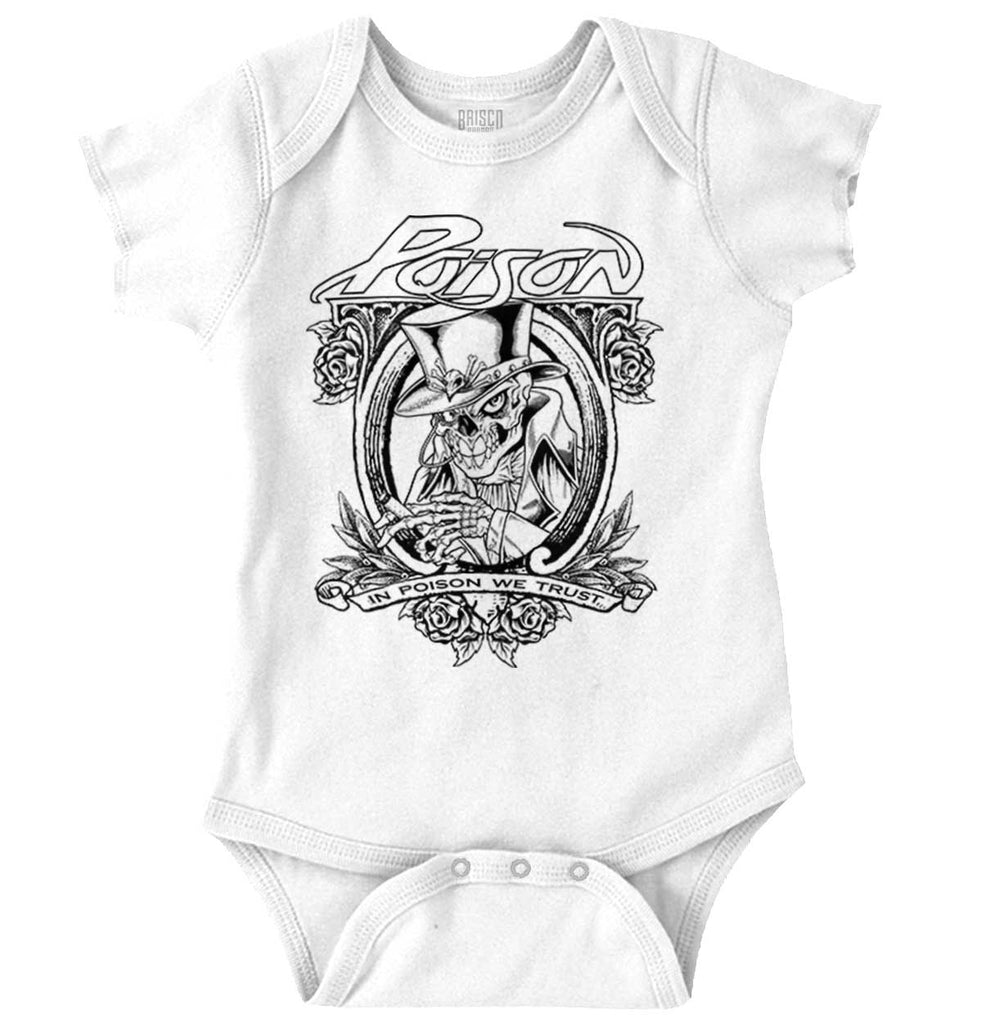 In Poison We Trust Romper Bodysuit-Direct To Garment Print-Brisco Baby