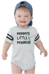 Mommy's Little Mandrake Football Romper Bodysuit-Direct To Garment Print-Brisco Baby