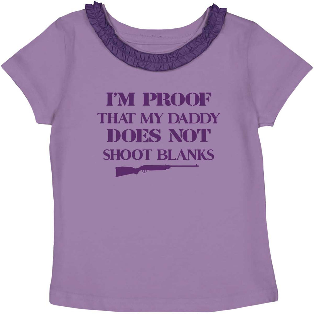 Shoot Blanks Toddler Ruffled Trim T-Shirt-Direct To Garment Print-Brisco Baby