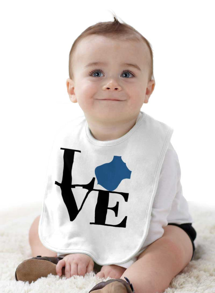 Love Badge Infant Baby Bib-Direct To Garment Print-Brisco Baby