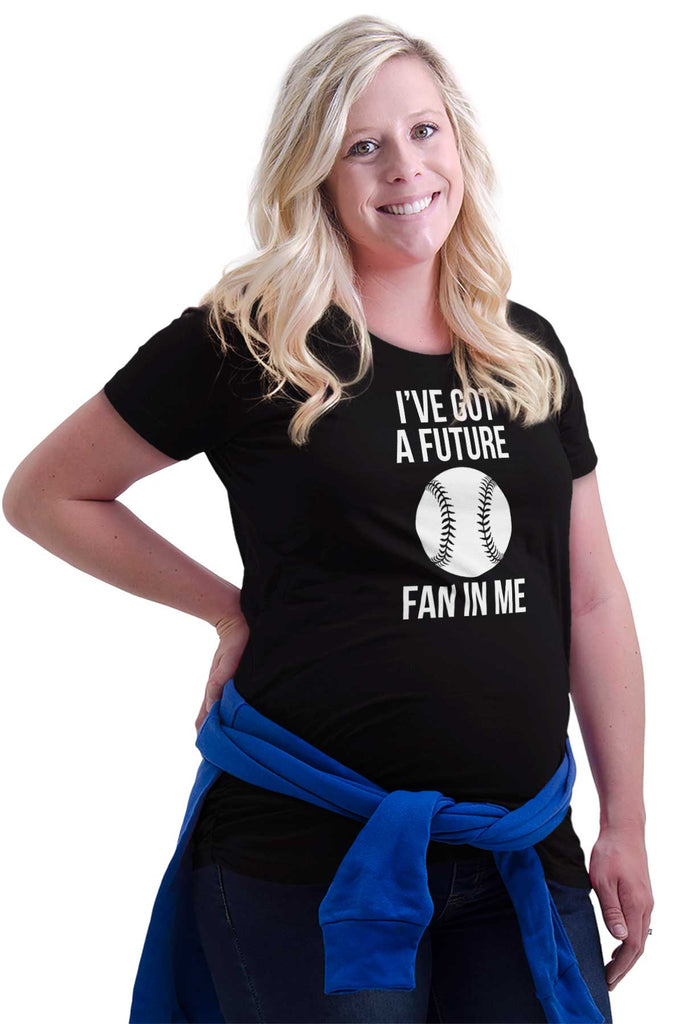 I've Got A Future Fan In Me Maternity T-Shirt-Direct To Garment Print-Brisco Baby