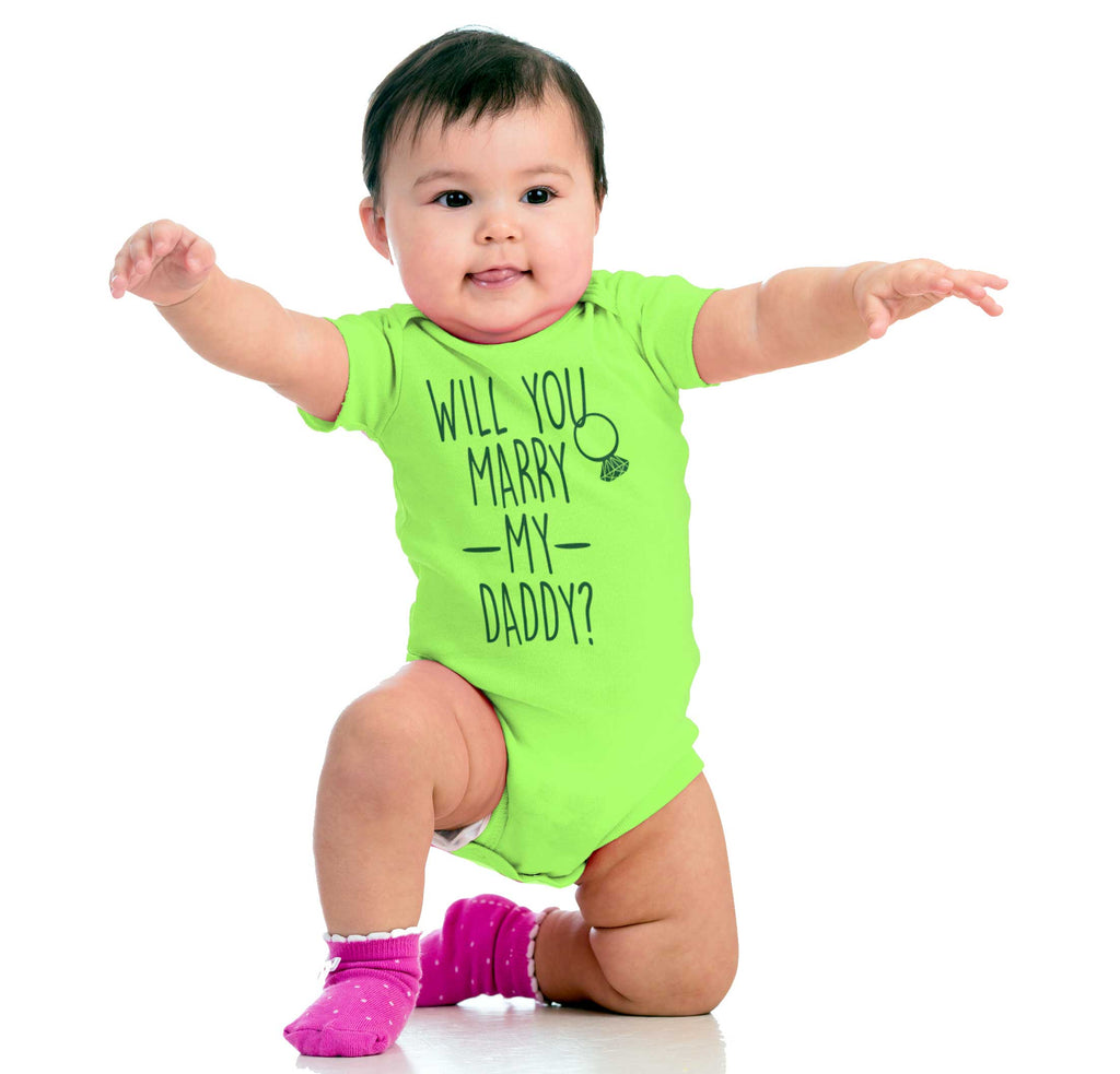 Marry My Daddy Romper Bodysuit-Direct To Garment Print-Brisco Baby