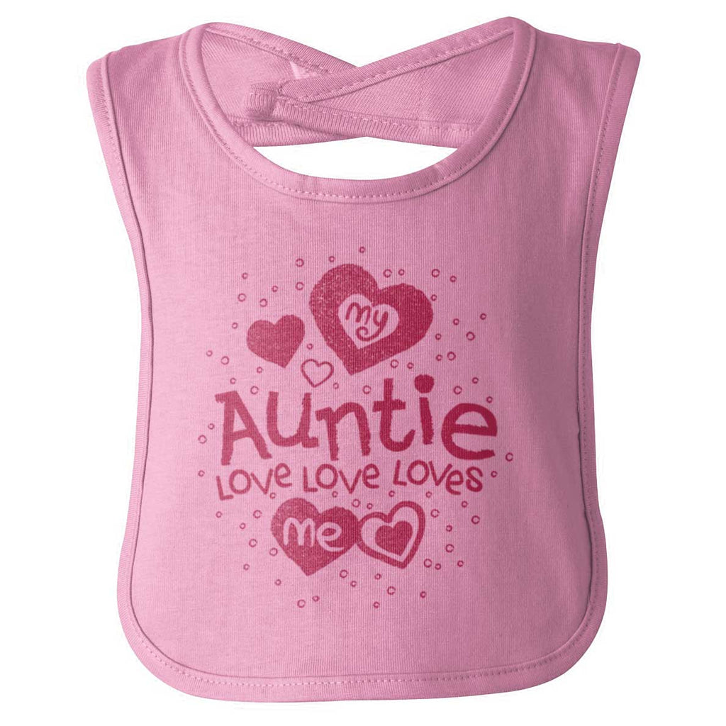 Auntie Loves Me Infant Baby Bib-Direct To Garment Print-Brisco Baby