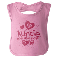 Auntie Loves Me Infant Baby Bib-Direct To Garment Print-Brisco Baby
