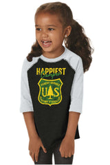 Happiest Camper Toddler Baseball-Direct To Garment Print-Brisco Baby