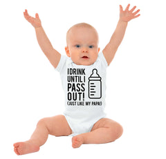 Drink Until I Pass Out Romper Bodysuit-Direct To Garment Print-Brisco Baby