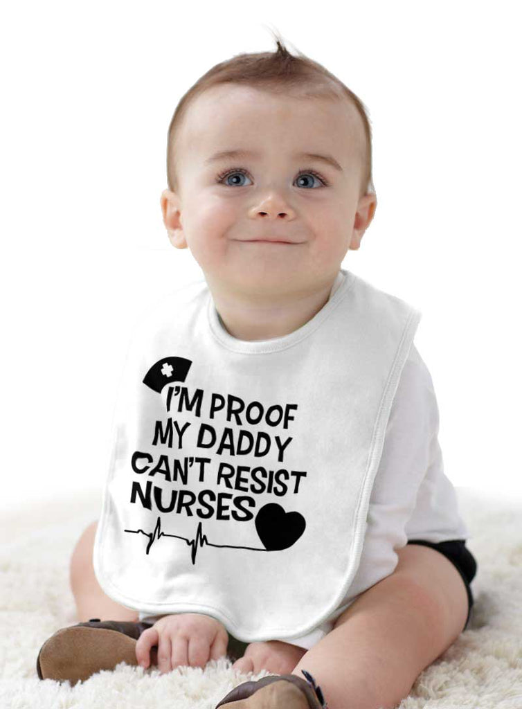 Can't Resist Nurses Infant Baby Bib-Direct To Garment Print-Brisco Baby