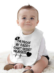 Can't Resist Nurses Infant Baby Bib-Direct To Garment Print-Brisco Baby