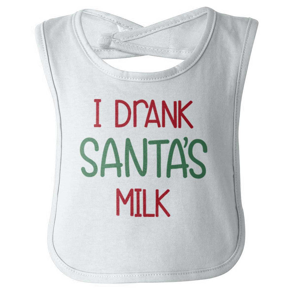 Drank Santas Milk Infant Baby Bib-Direct To Garment Print-Brisco Baby