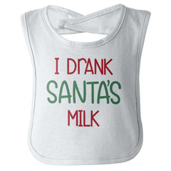 Drank Santas Milk Infant Baby Bib-Direct To Garment Print-Brisco Baby