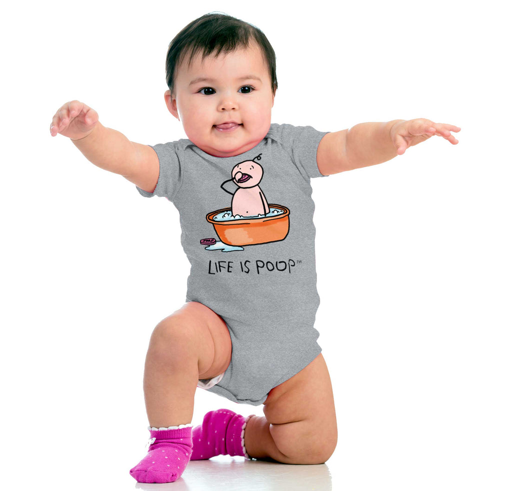 Eating Soap Romper-Direct To Garment Print-Brisco Baby