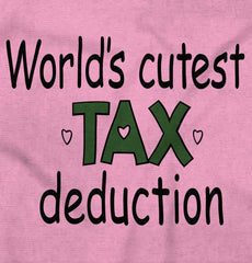 Cutest Tax Deduction Infant Baby Bib-Direct To Garment Print-Brisco Baby
