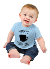 Mommy's Coffee Date Infant Baby Bib-Direct To Garment Print-Brisco Baby