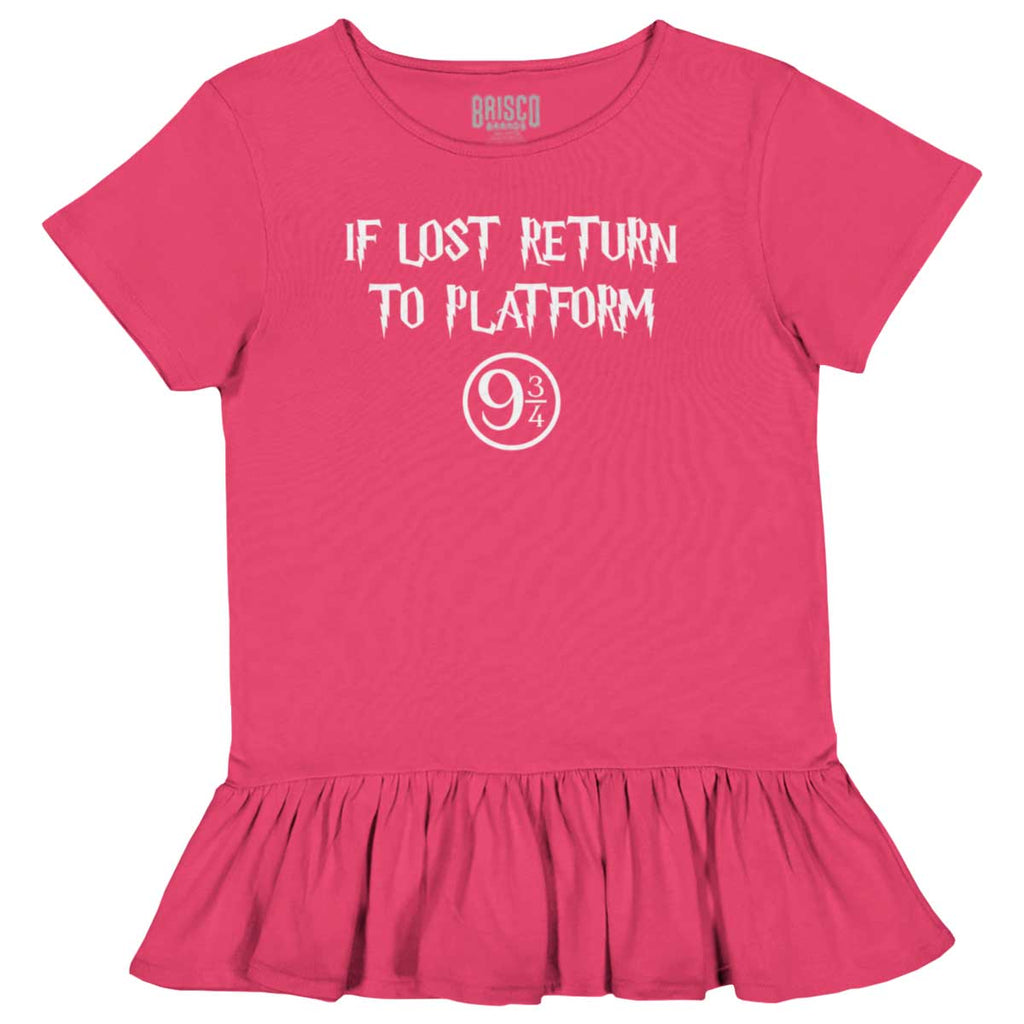 Return Platofrm 9 3/4 Toddler Ruffle Bottom Tee-Direct To Garment Print-Brisco Baby