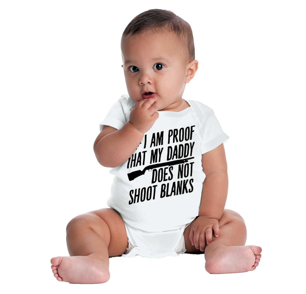 Proof Daddy Shoots Romper Bodysuit-Direct To Garment Print-Brisco Baby