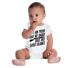 Proof Daddy Shoots Romper Bodysuit-Direct To Garment Print-Brisco Baby