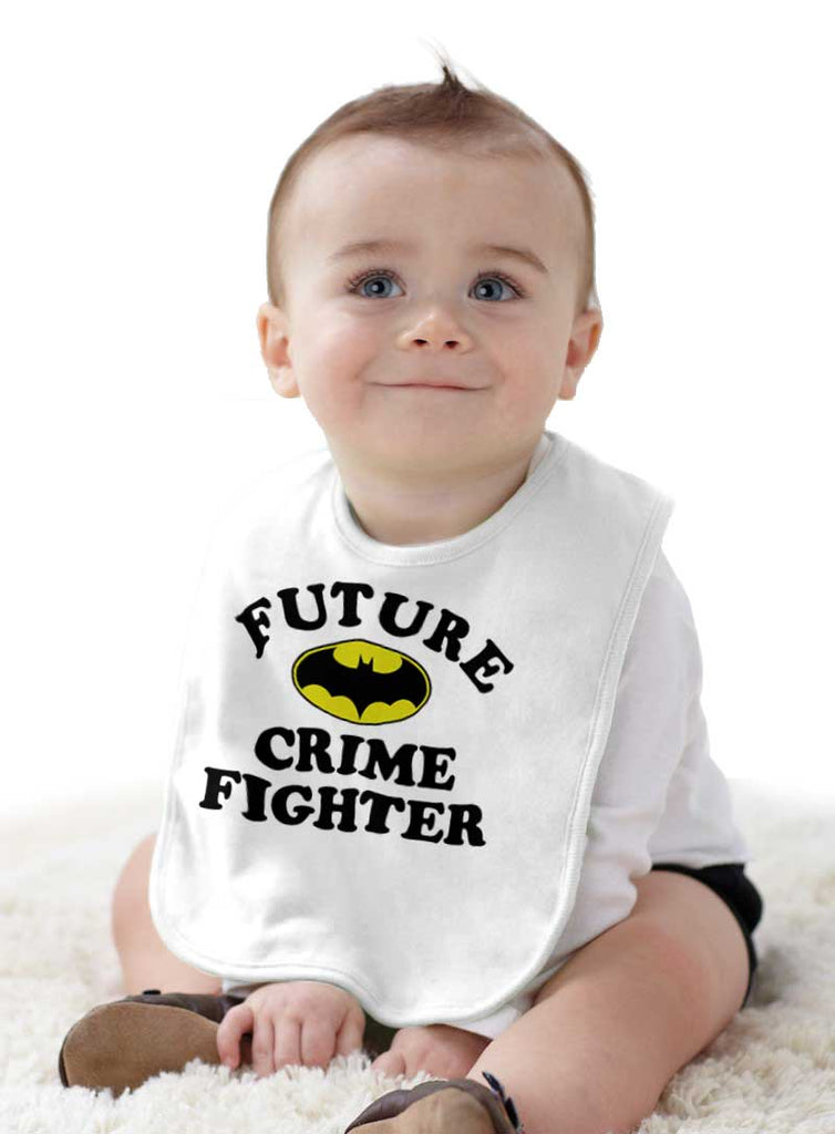 Crime Fighter Infant Baby Bib-Direct To Garment Print-Brisco Baby