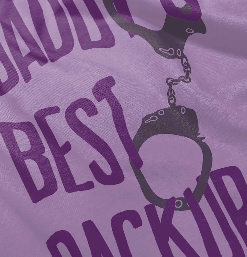 Daddy's Best Backup Toddler Ruffled Trim T-Shirt-Direct To Garment Print-Brisco Baby