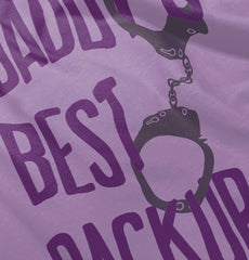 Daddy's Best Backup Toddler Ruffled Trim T-Shirt-Direct To Garment Print-Brisco Baby