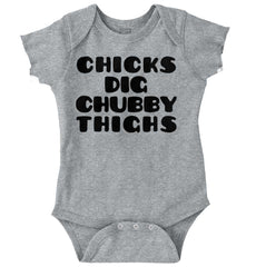 Chubby Thighs Romper Bodysuit-Direct To Garment Print-Brisco Baby