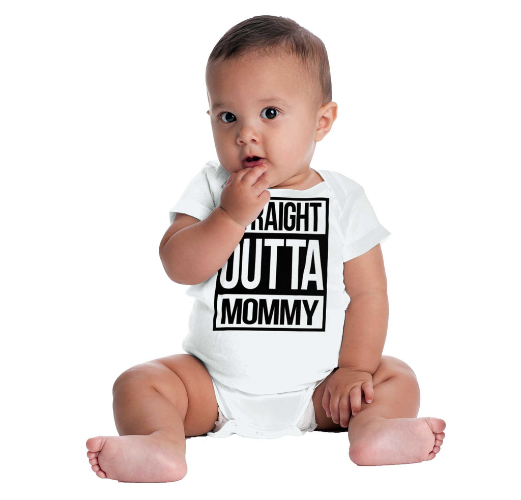 Straight Outta Mommy Romper Bodysuit-Direct To Garment Print-Brisco Baby