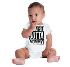 Straight Outta Mommy Romper Bodysuit-Direct To Garment Print-Brisco Baby