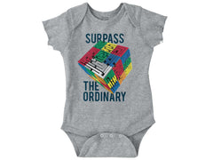Surpass The Ordinary Romper Bodysuit-Direct To Garment Print-Brisco Baby