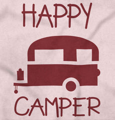 Happy Camper Toddler Ruffled Trim T-Shirt-Direct To Garment Print-Brisco Baby