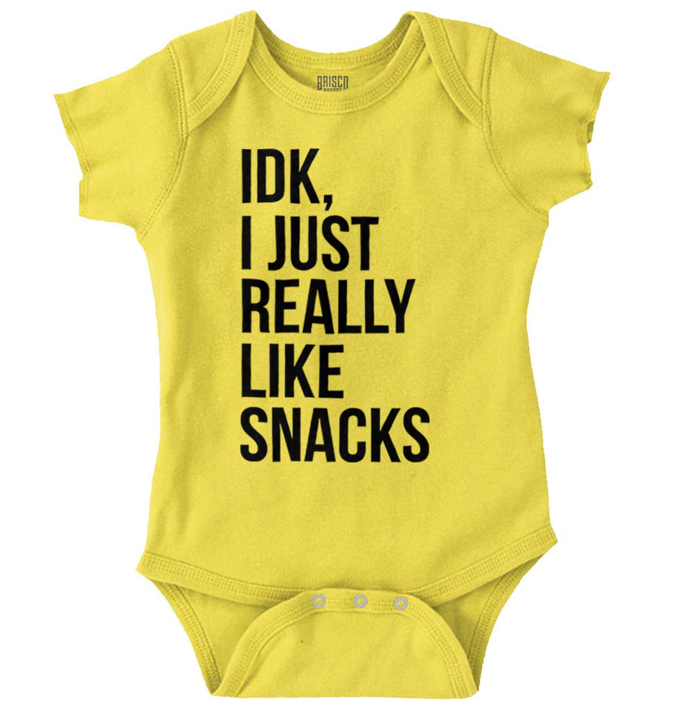 Really Like Snacks Romper Bodysuit-Direct To Garment Print-Brisco Baby