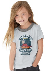 Sweet Pea Wander Toddler Ruffled Trim T-Shirt-Direct To Garment Print-Brisco Baby