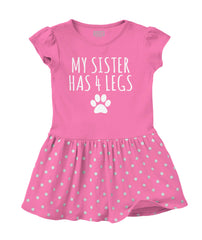 Sister has 4 legs Baby Polka Dot Skirt Dress-Direct To Garment Print-Brisco Baby