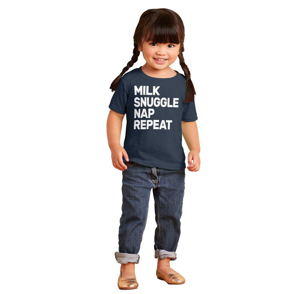 Milk Snuggle Nap Infant Toddler T Shirt-Direct To Garment Print-Brisco Baby