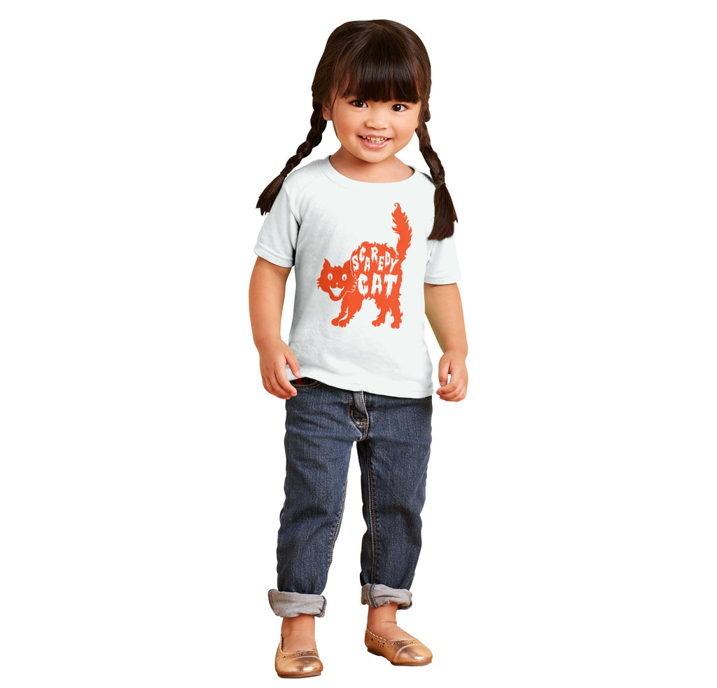 Scaredy Cat Infant Toddler T Shirt-Direct To Garment Print-Brisco Baby