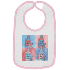 Graphic Slush Trimmed Colored Velcro Bib-Direct To Garment Print-Brisco Baby