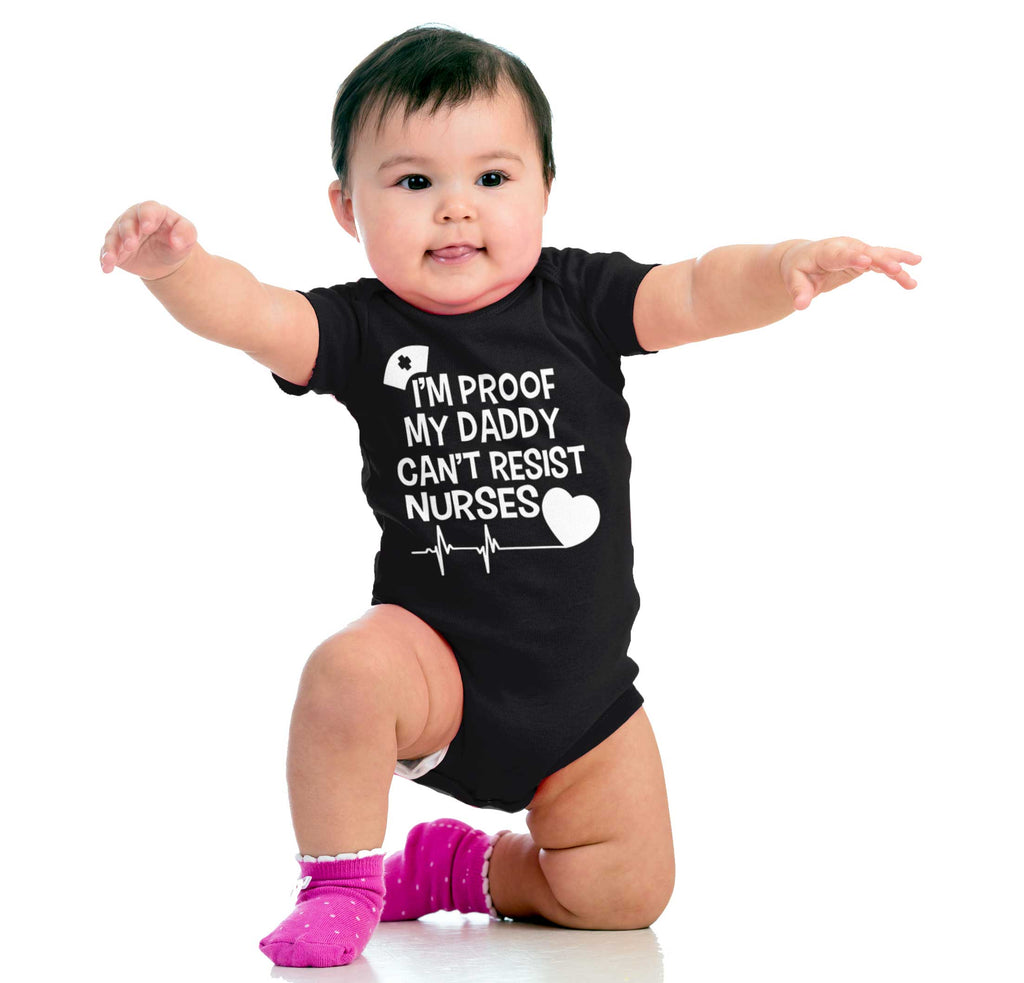 Can't Resist Nurses Romper Bodysuit-Direct To Garment Print-Brisco Baby