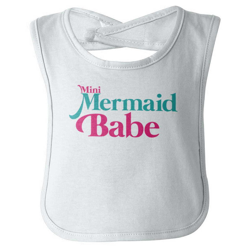 Mini Mermaid Baby Infant Baby Bib-Direct To Garment Print-Brisco Baby