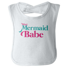 Mini Mermaid Baby Infant Baby Bib-Direct To Garment Print-Brisco Baby