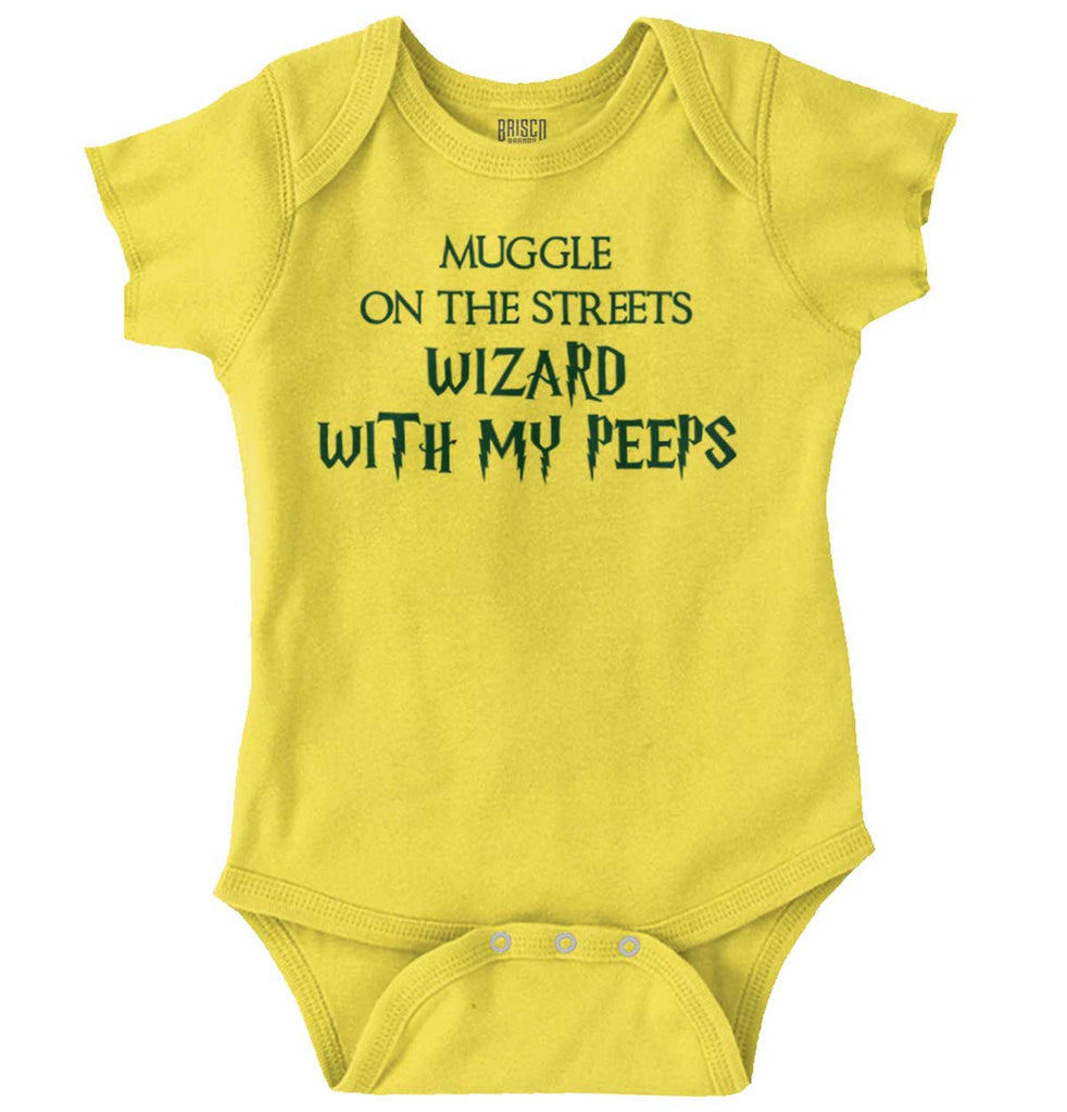 Wizard With My Peeps Romper Bodysuit-Direct To Garment Print-Brisco Baby