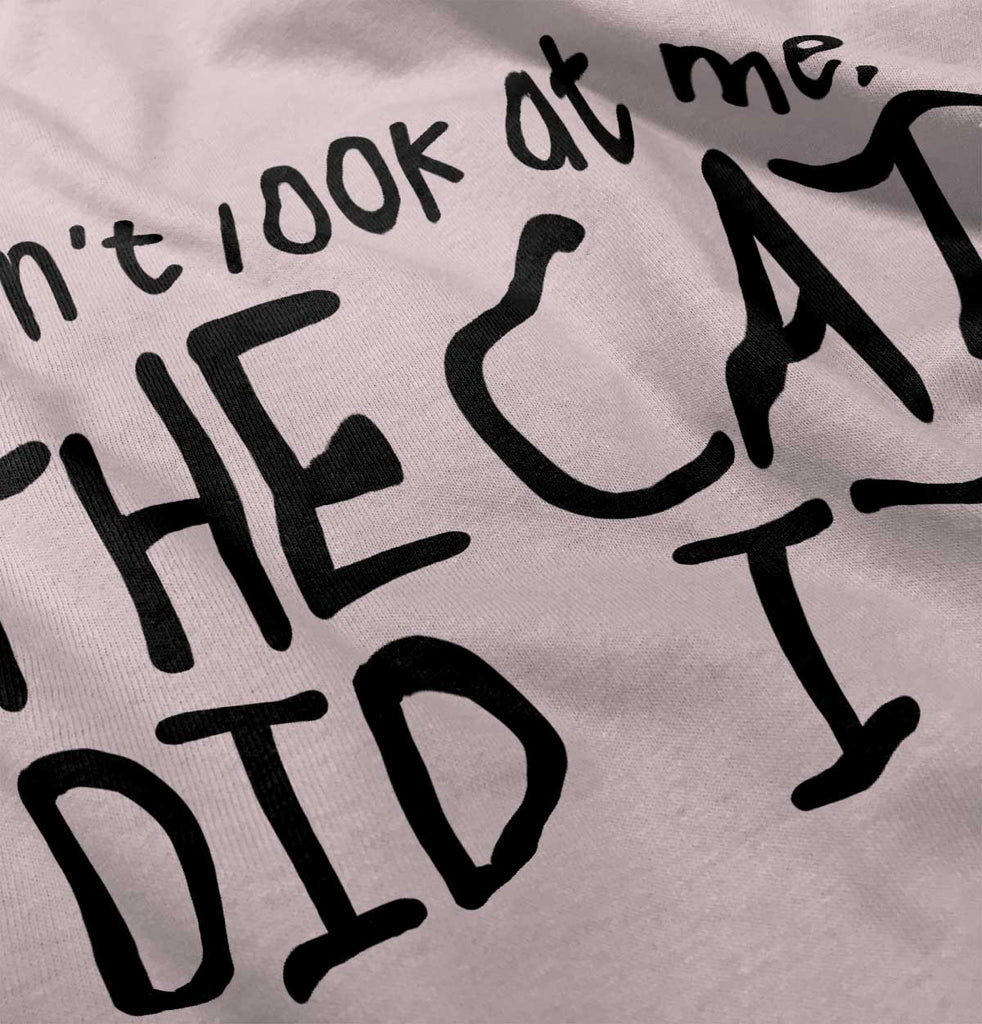 Cat Did It Toddler Ruffled Trim T-Shirt-Direct To Garment Print-Brisco Baby