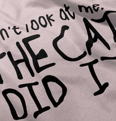 Cat Did It Toddler Ruffled Trim T-Shirt-Direct To Garment Print-Brisco Baby