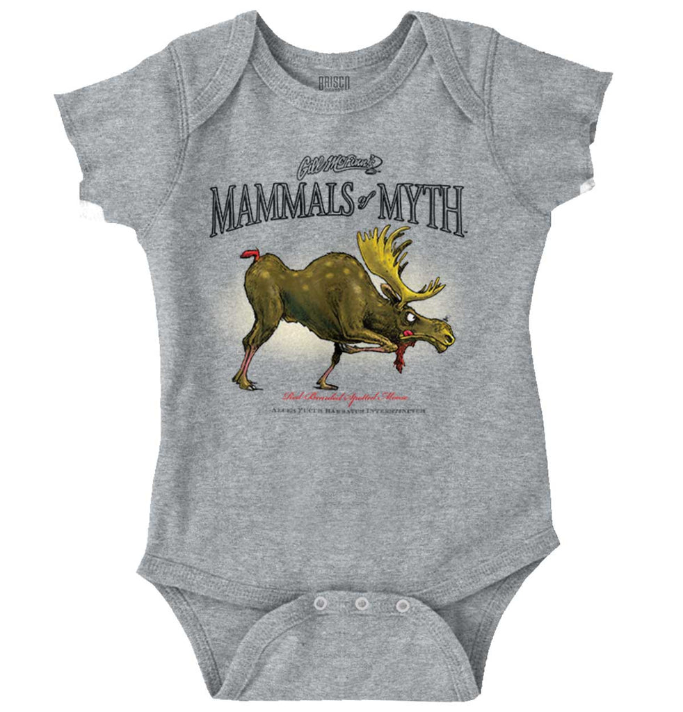 Bearded Spotted Moose Romper Bodysuit-Direct To Garment Print-Brisco Baby