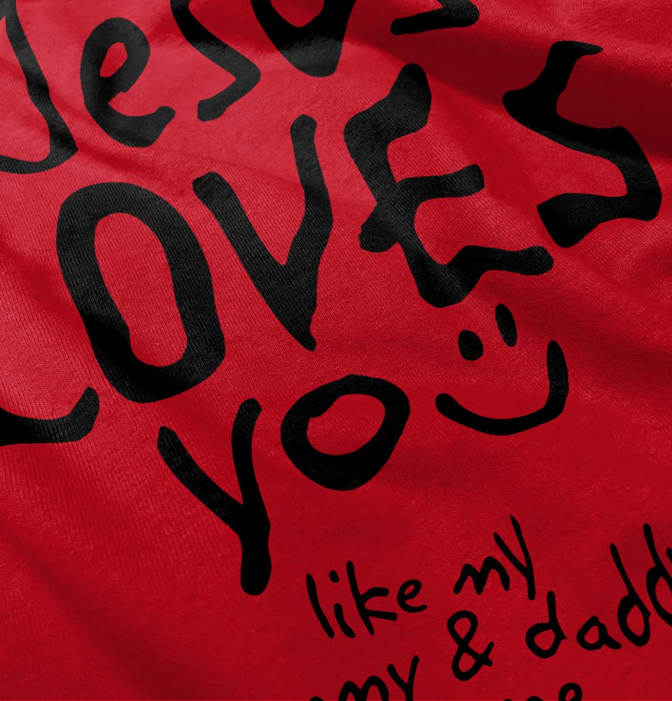 Jesus Loves You Toddler Pullover Hoodie-Direct To Garment Print-Brisco Baby