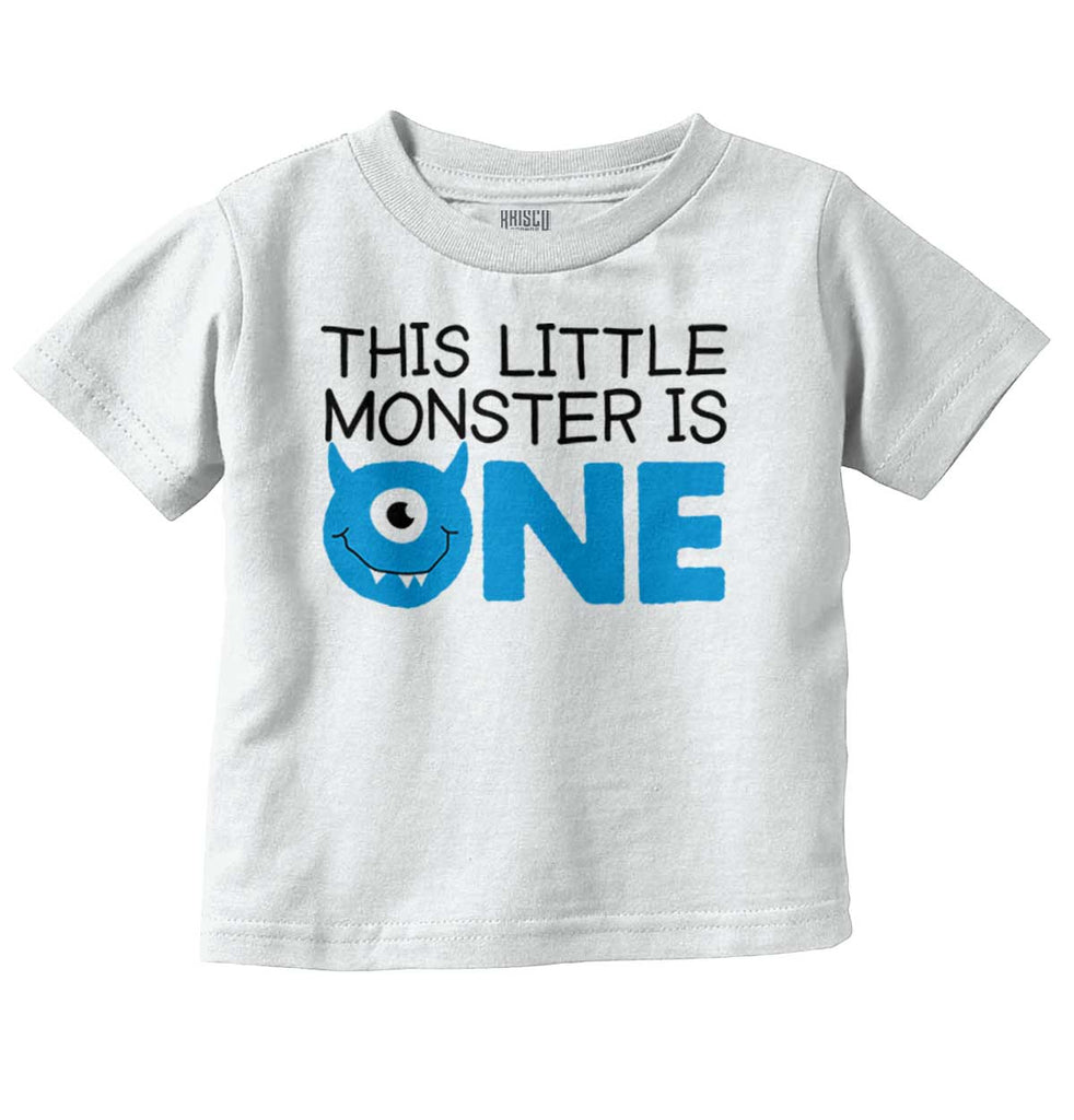 Little Monster Is On Infant Toddler T Shirt-Direct To Garment Print-Brisco Baby
