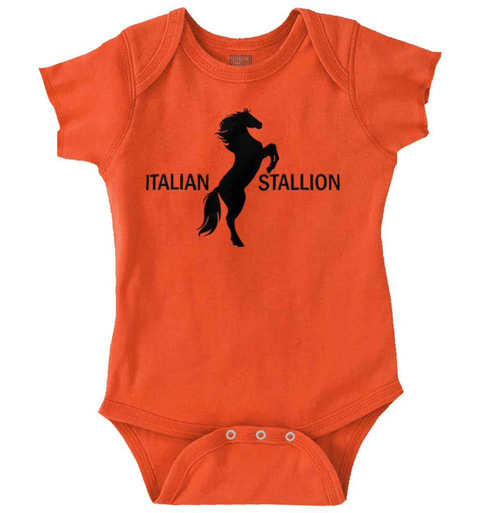 Italian Stallion Romper Bodysuit-Direct To Garment Print-Brisco Baby