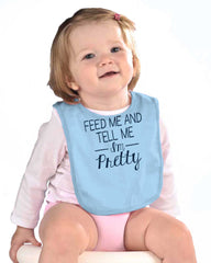 Tell Me I'm Pretty Infant Baby Bib-Direct To Garment Print-Brisco Baby