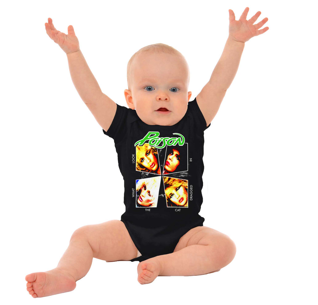 What The Cat Dragged In Romper Bodysuit-Direct To Garment Print-Brisco Baby